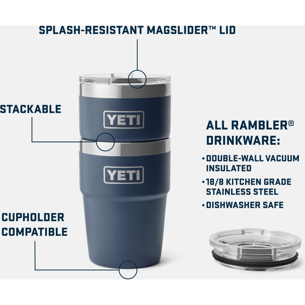 2026 YETI Rambler® 16 OZ Stabelbare Kopper 70000002613 Navy